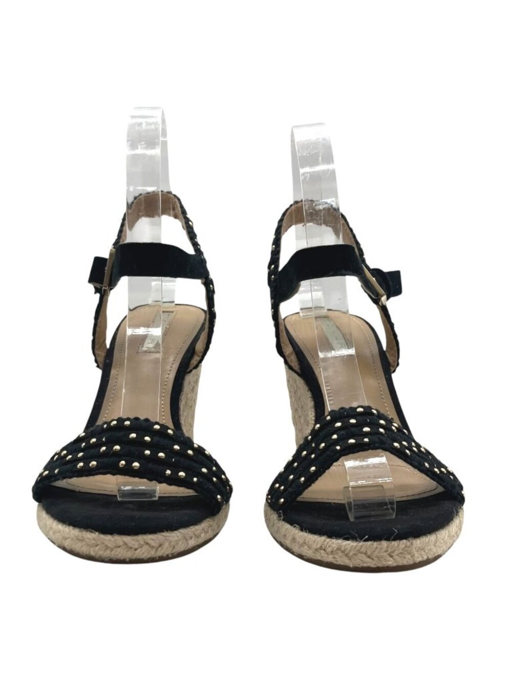 Tahari Studded Espadrille Wedge Heeled Sandals 6.5 Suede Strappy Coquette Walsh - Picture 3 of 10